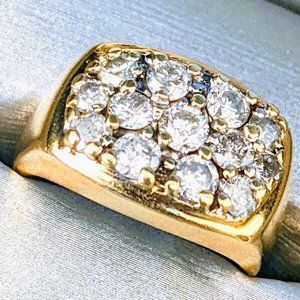 Classic Men's 14k Gold & Diamond Ring